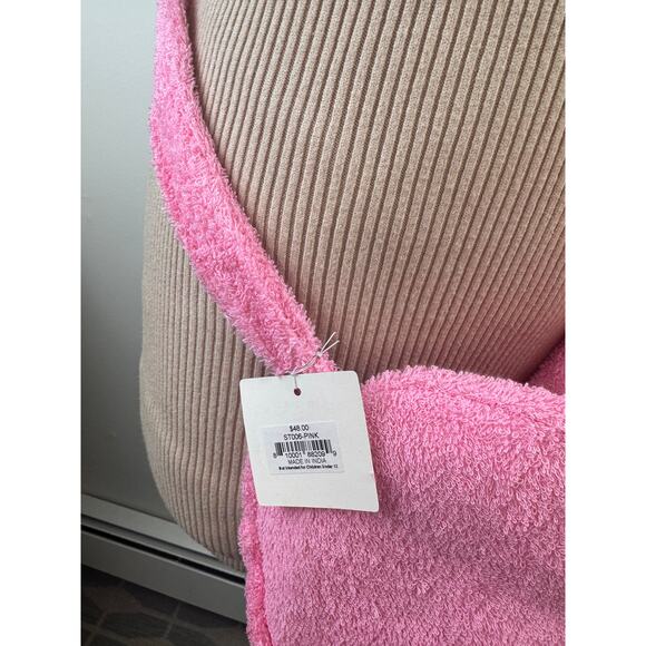 Surf Gypsy Handbag Pink Terry Cloth Rolled-Up Yoga Mat Crossbody Sling Bag NEW - Picture 3 of 3